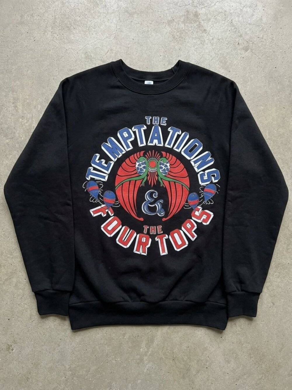 The Temptations & Four Tops Motown Soul Music Graphic Sweatshirt Black shirt